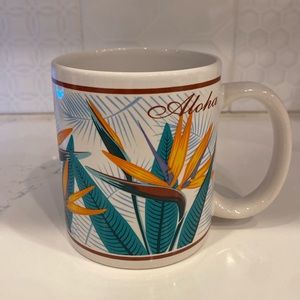 NIB Vintage 90s Aloha Coffee Mug - Bird of Paradise